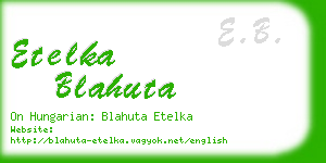 etelka blahuta business card
